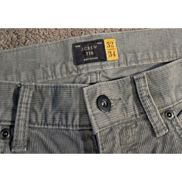J.Crew 770 Straight Fit Gray Corduroy Chino Pants Men's 32x34 - Picture 3 of 5